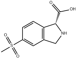 (R)-5-(methylsulfonyl)isoindoline-1-carboxylic acid, 1389390-05-9, 结构式