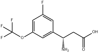(3S)-3-AMINO-3-[3-FLUORO-5-(TRIFLUOROMETHOXY)PHENYL]PROPANOIC ACID Structure