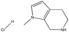 1-甲基-1H,4H,5H,6H,7H-吡咯并[2,3-C]吡啶盐酸盐,1394040-48-2,结构式