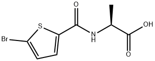 2-[(5-bromothiophen-2-yl)formamido]propanoic acid Struktur