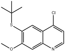 6-(叔丁基硫基)-4-氯-7-甲氧基喹啉,1398054-54-0,结构式