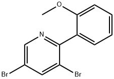 3,5-Dibromo-6-(2-methoxyphenyl)pyridine Struktur