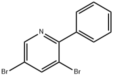 3,5-Dibromo-2-phenylpyridine Structure