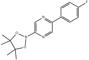 2-(4-fluorophenyl)-5-(4,4,5,5-tetramethyl-1,3,2-dioxaborolan-2-yl)pyrazine Structure
