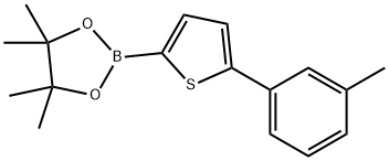 3-羟基-2,3-二甲基丁烷-2-基氢(5-(间甲苯基)噻吩-2-基)硼酸酯, 1402173-84-5, 结构式