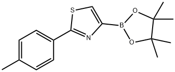 4-(4,4,5,5-tetramethyl-1,3,2-dioxaborolan-2-yl)-2-(p-tolyl)thiazole,1402173-87-8,结构式
