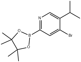 4-Bromo-5-(iso-propyl)pyridine-2-boronic acid pinacol ester Struktur