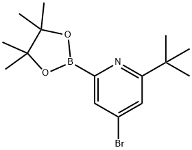 4-Bromo-6-(tert-butyl)pyridine-2-boronic acid pinacol ester Struktur