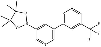 5-(3-Trifluoromethylphenyl)pyridine-3-boronic acid pinacol ester, 1402233-69-5, 结构式