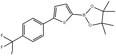 5-(4-Trifluoromethylphenyl)thiophene-2-boronic acid pinacol ester, 1402234-05-2, 结构式