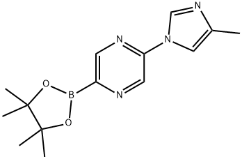 2-(4-methyl-1H-imidazol-1-yl)-5-(4,4,5,5-tetramethyl-1,3,2-dioxaborolan-2-yl)pyrazine, 1402240-40-7, 结构式