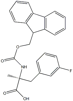(2S)-2-({[(9H-fluoren-9-yl)methoxy]carbonyl}amino)-3-(3-fluorophenyl)-2-methylpropanoic acid Structure