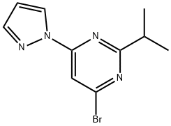 4-Bromo-2-(iso-propyl)-6-(1H-pyrozol-1-yl)pyrimidine Structure