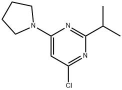 4-chloro-2-(iso-propyl)-6-(pyrrolidin-1-yl)pyrimidine Structure