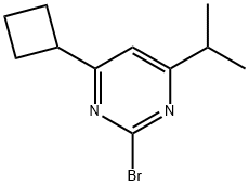 2-Bromo-4-cyclobutyl-6-(iso-propyl)pyrimidine, 1412953-24-2, 结构式