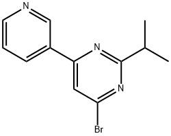 4-bromo-2-(iso-propyl)-6-(pyridin-3-yl)pyrimidine Struktur