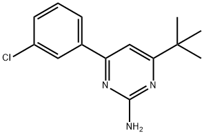2-amino-4-(3-chlorophenyl)-6-(tert-butyl)pyrimidine 结构式