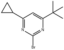 2-bromo-4-(cyclopropyl)-6-(tert-butyl)pyrimidine Struktur