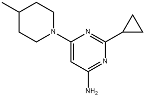4-Amino-2-cyclopropyl-6-(4-methylpiperidin-1-yl)pyrimidine Struktur