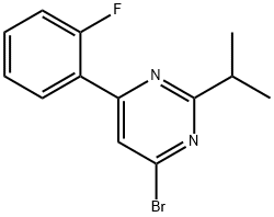 4-Bromo-6-(2-fluorophenyl)-2-(iso-propyl)pyrimidine Struktur