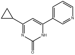 2-hydroxy-4-(pyridin-3-yl)-6-cyclopropylpyrimidine Struktur