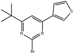 2-bromo-4-(3-thienyl)-6-(tert-butyl)pyrimidine Struktur