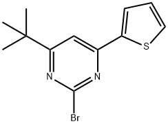 2-bromo-4-(2-thienyl)-6-(tert-butyl)pyrimidine Struktur