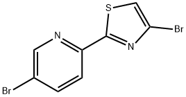3-Bromo-6-(4-bromothiazol-2-yl)pyridine Struktur