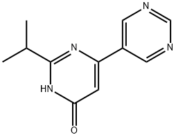 4-hydroxy-2-(iso-propyl)-6-(pyrimidin-5-yl)pyrimidine, 1412960-21-4, 结构式