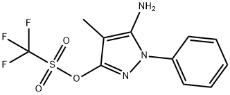 5-AMINO-4-METHYL-1-PHENYL-1H-PYRAZOL-3-YL TRIFLUOROMETHANESULFONATE,1414578-42-9,结构式