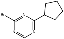 2-Bromo-4-(cyclopentyl)-1,3,5-triazine 化学構造式