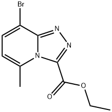 ethyl 8-bromo-5-methyl-[1,2,4]triazolo[4,3-a]pyridine-3-carboxylate Struktur
