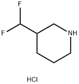 3-(difluoromethyl)piperidine hydrochloride Struktur