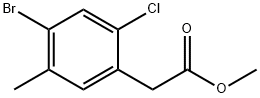 Benzeneacetic acid, 4-bromo-2-chloro-5-methyl-, methyl ester 结构式