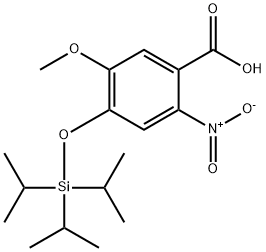 5-METHOXY-2-NITRO-4-[[TRIS(1-METHYLETHYL)SILYL]OXY]BENZOIC ACID, 1430738-03-6, 结构式