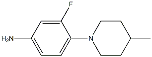 [3-フルオロ-4-(4-メチルピペリジン-1-イル)フェニル]アミン 化学構造式