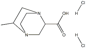 5-methyl-1,4-diazabicyclo[2.2.2]octane-2-carboxylic acid dihydrochloride 结构式