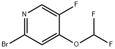 2-bromo-4-(difluoromethoxy)-5-fluoropyridine Structure