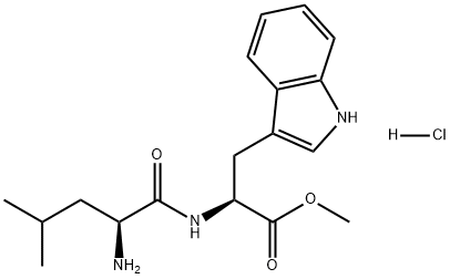 L-Tryptophan, L-leucyl-, methyl ester, hydrochloride (1:1) Struktur