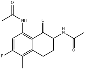 N,N'-(3-氟-4-甲基-8-氧代-5,6,7,8-四氢萘-1,7-二基)二乙酰胺,143655-70-3,结构式