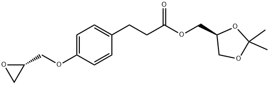 ((S)-2,2-dimethyl-1,3-dioxolan-4-yl)methyl 3-(4-(((S)-oxiran-2-yl)methoxy)phenyl)propanoate Structure