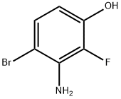 3-氨基-4-溴-2-氟苯酚 结构式