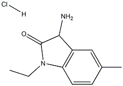 3-氨基-1-乙基-5-甲基-2,3-二氢-1H-吲哚-2-酮盐酸, 1443979-70-1, 结构式