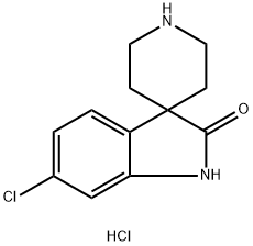6-Chlorospiro[indoline-3,4'-piperidin]-2-one hydrochloride Struktur