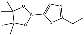2-ethyl-5-(4,4,5,5-tetramethyl-1,3,2-dioxaborolan-2-yl)thiazole, 1446478-67-6, 结构式