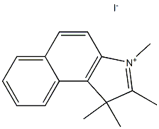 1,1,2,3-tetramethyl-1H-benzo[e]indol-3-ium iodide 结构式