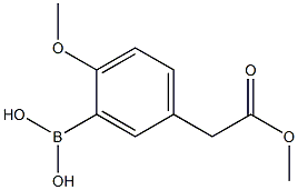 Benzeneacetic acid, 3-borono-4-methoxy-, 1-methyl ester Struktur