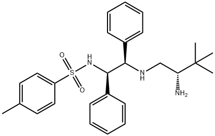 Benzenesulfonamide,N-[(1R,2R)-2-[[(2S)-2-amino-3,3-dimethylbutyl]amino]-1,2-diphenylethyl]-4-m-ethyl- 结构式