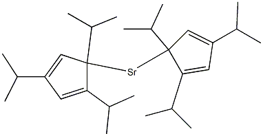 bis[1,2,4-tris(propan-2-yl)cyclopenta-2,4-dien-1-yl]strontium, 147658-82-0, 结构式