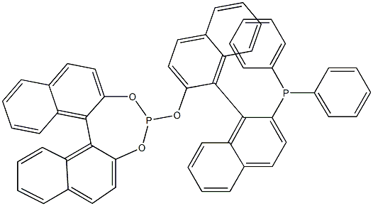 Dinaphtho[2,1-d:1',2'-f][1,3,2]dioxaphosphepin, 4-[[(1R)-2'-(diphenylphosphino)[1,1'-binaphthalen]-2-yl]oxy]-, (11bS)- Structure